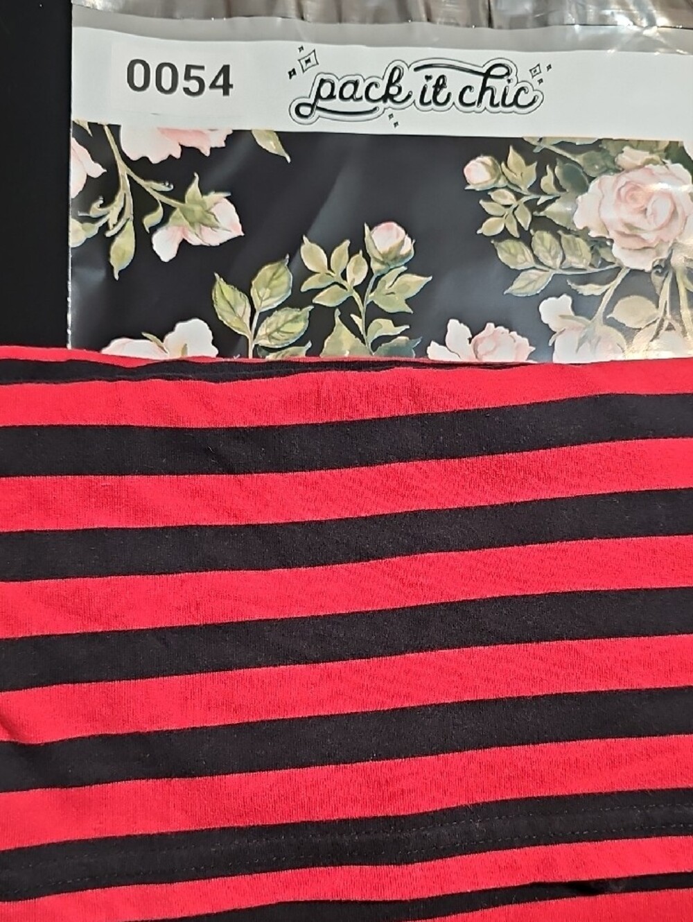 Hot Topic Striped Long Sleeve Shirt - Black & Red Emo, Goth, Punk - Picture 4 of 4